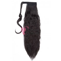 Extensie de par coada weave cu clema si arici HQuality ondulata de 75 cm Cod  50114570 Saten Inchis